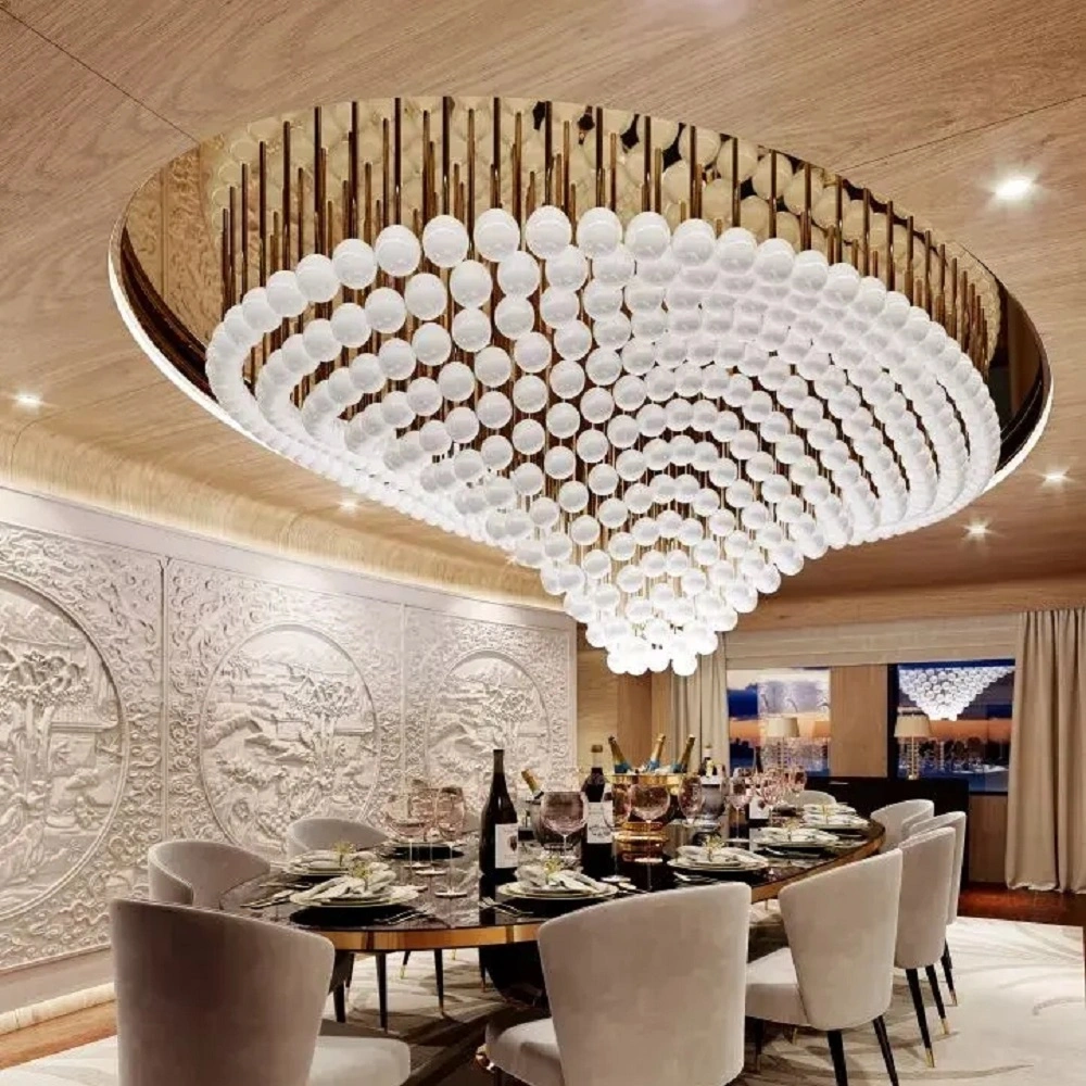 Professional Engineering Customized Design Modern Fashion Hotel Project LED Chandelier Pendant Lighting Fixture