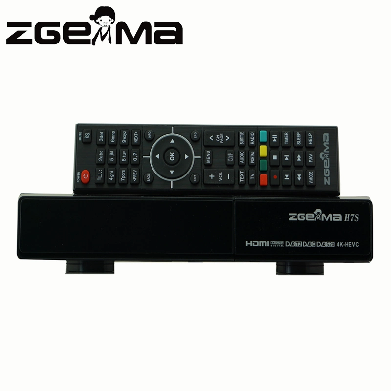 Enigma2 Linux OS Satellite TV Receiver Zgemma H7s DVB-S2/S2X + DVB-T2/C Support 4K- 2160p