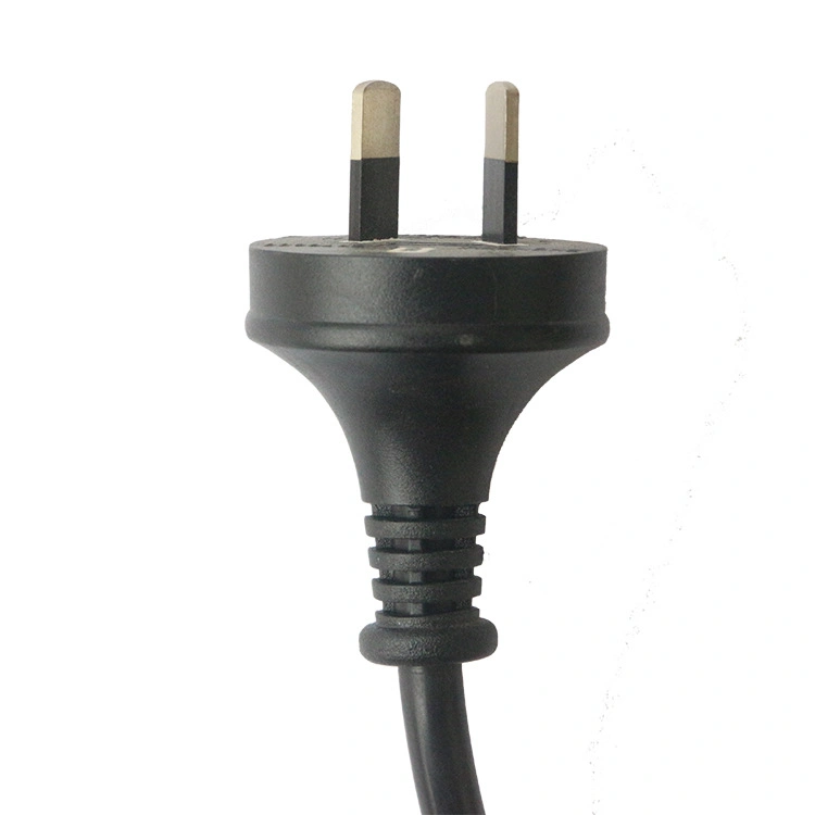 SAA Rcm Approved Australasian I Type Plug 10A 250V 2 Pin Power Cord Match to PVC Flexible Cord H03VV-F 2X0.75mm&sup2;