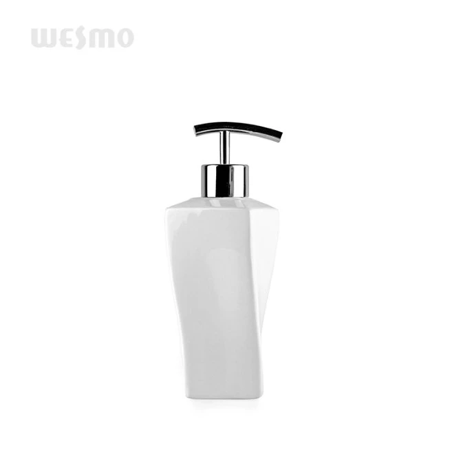 Simple and Unique Style White Porcelain Soap Dispenser