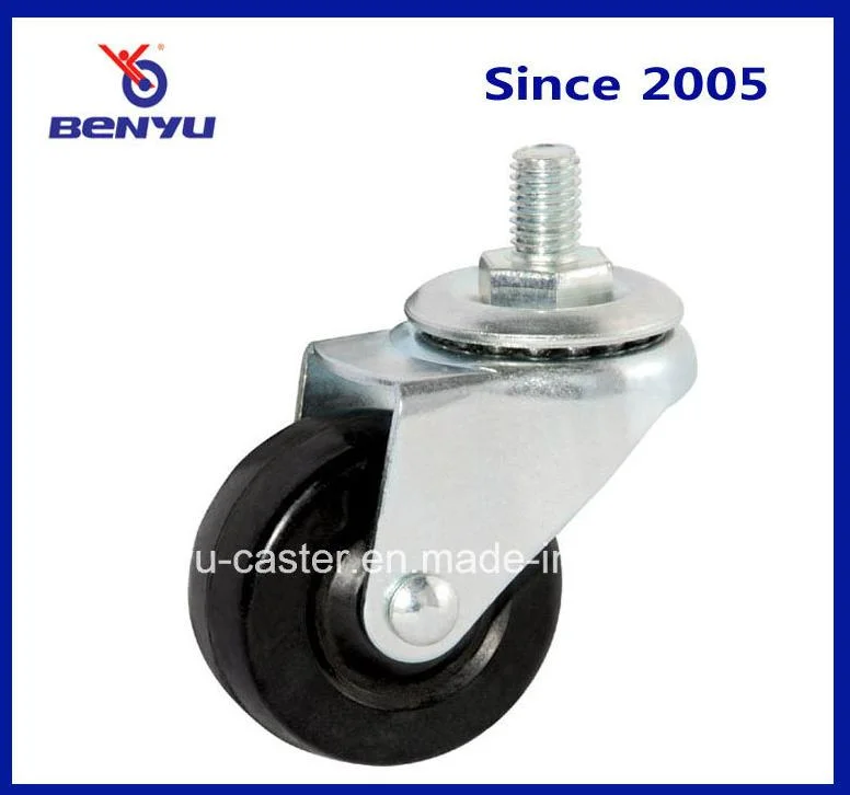 1.5-3 Inch TPU Rubber Light Duty Durable Industrial Swivel Hard Rubber Caster Wheel