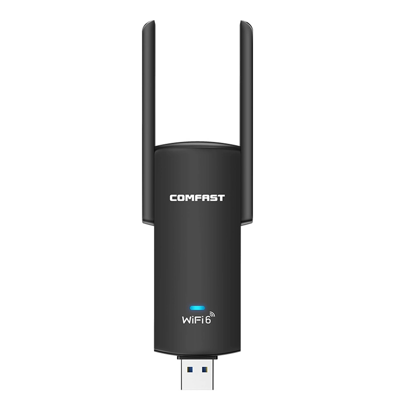 High Speed USB WiFi 6 Adapter 2.4GHz 600Mbps; 5.8GHz: 1201Mbps WiFi Network Card