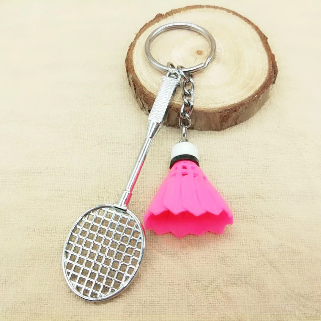 Customized Metal Stock Badminton Keyring