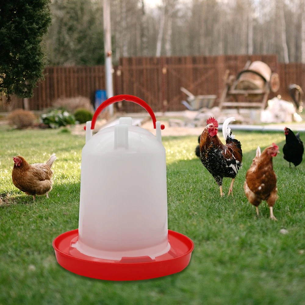 1.5L Plastic Poultry Feeder Pan Bucket Animal Feeders Drinkers Farm Equipment