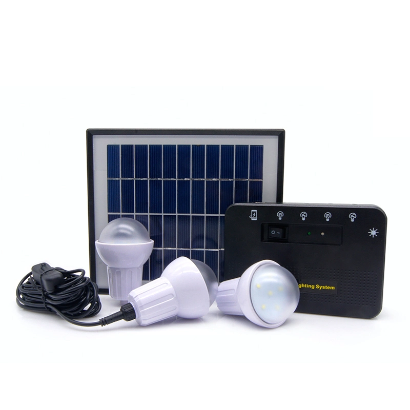Soalr Lighting system with Portable Phone Charge 3PCS 1W LED Lighting Solar Energy System