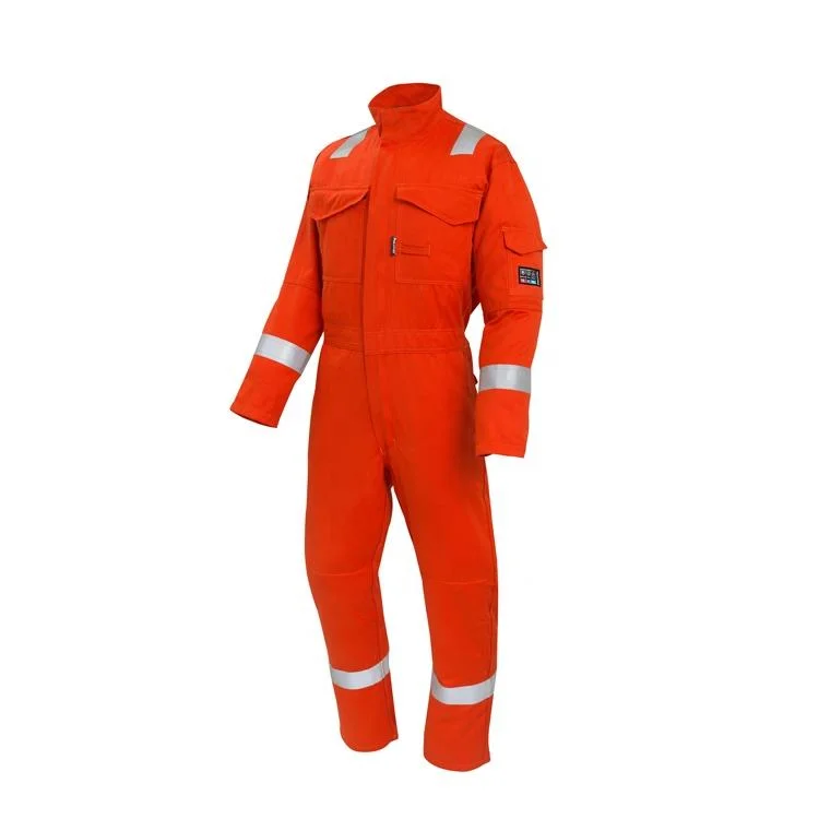 Wholesale/Supplier Orange Cotton Fire Retardant Workwear Work Industry Construction Worker Coverall Uniform