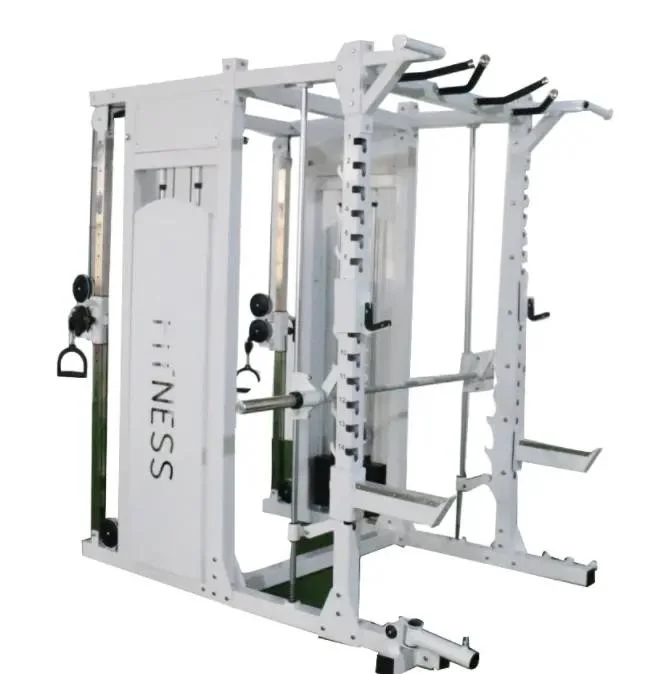 Multi-funcional Body Building Integrated Gym Trainer Power Rack Smith Machine 3 em 1 Equipamento de Fitness