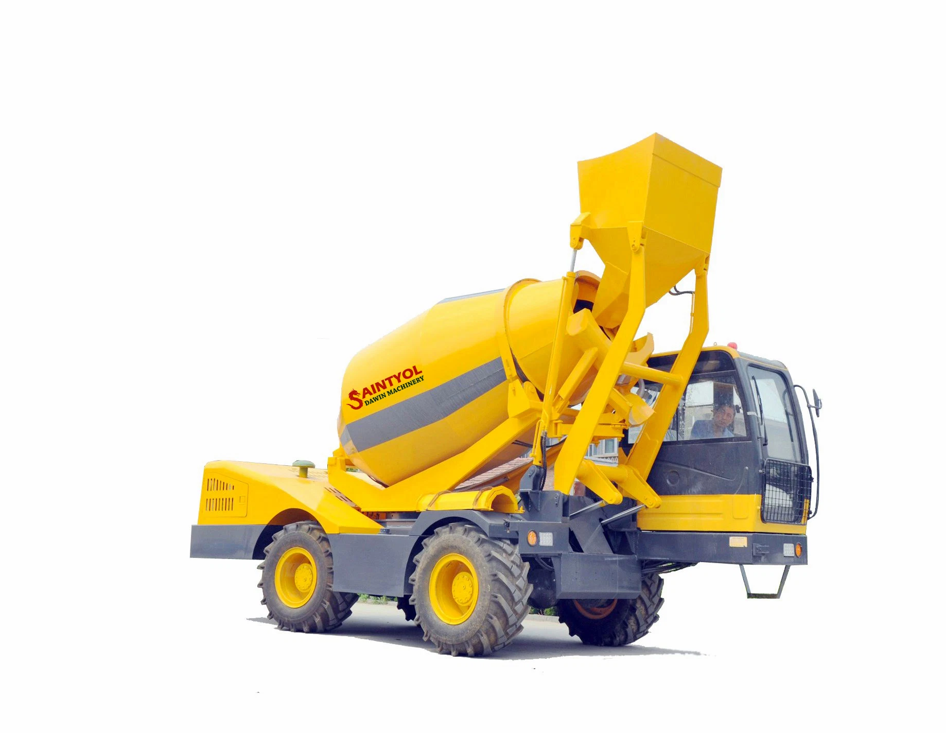 Mobile Concrete Mixng Machine with Self-Loading Shovel Self Loading Concrete Feeding Mixer