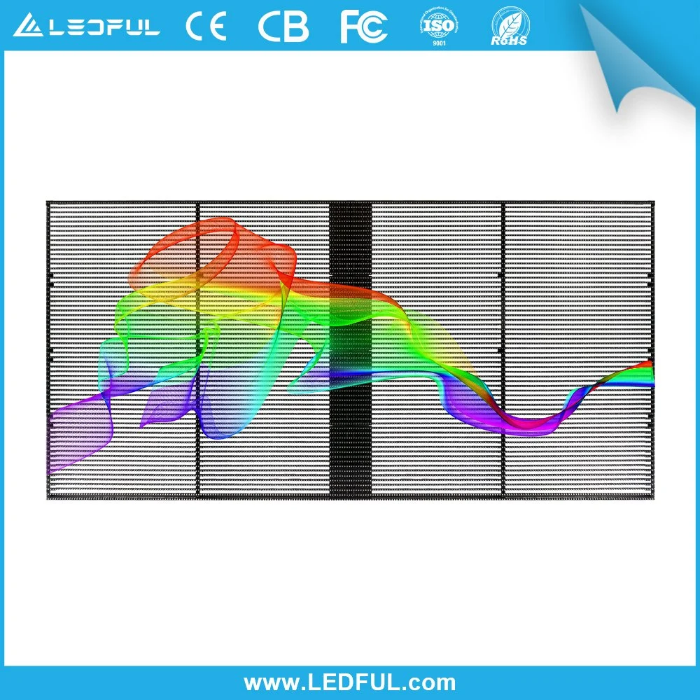 Customed Outdoor Waterproof Transparent LED Mesh Advertising Grill LED Display Screen