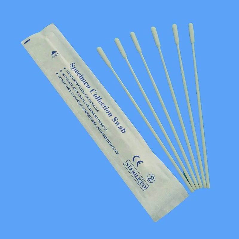 HD5 desechables, recolección de muestras de afelpada Nasal prueba oral de la nasofaringe de toma de muestras médicas hisopo estéril Stick