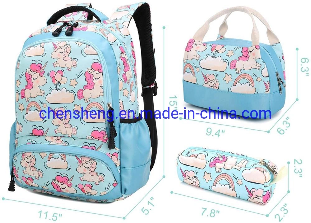 Les enfants de 3 en 1 sac à dos de l'École de bande dessinée en 3D'Animaux de la conception du logiciel UNICORN pour les enfants de l'École des sacs étanches Baby Girls maternelle