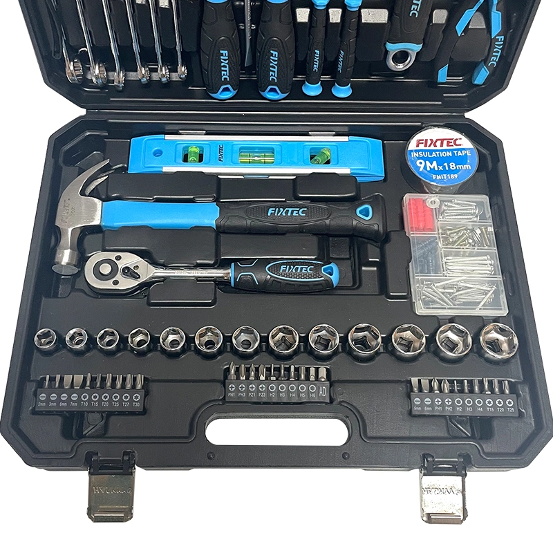 Conjunto de ferramentas Fixtec Home Tool Kit 234PCS Metric Hand Ferramentas eléctricas Auto Repair Portable Toolbox