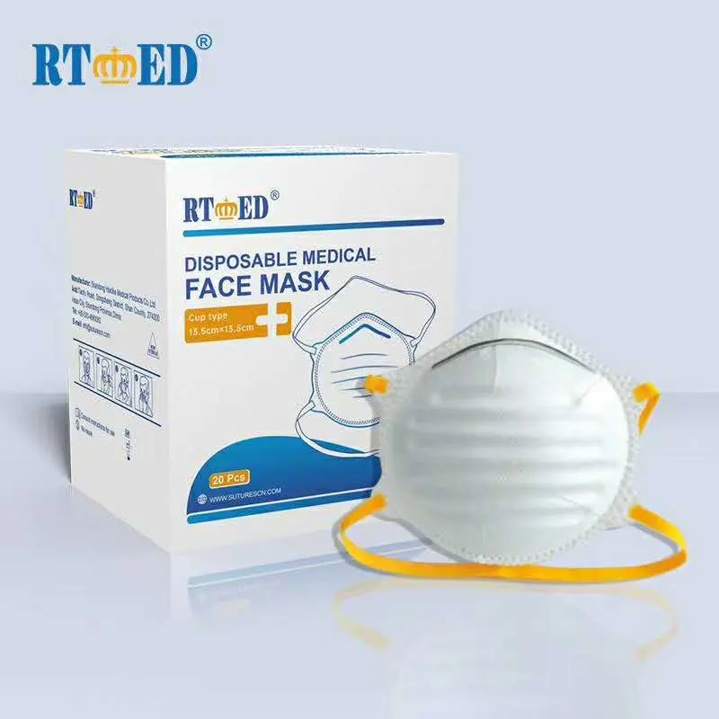 Medical Cup Type Disposable 4-Ply Head Loopmedical Mask