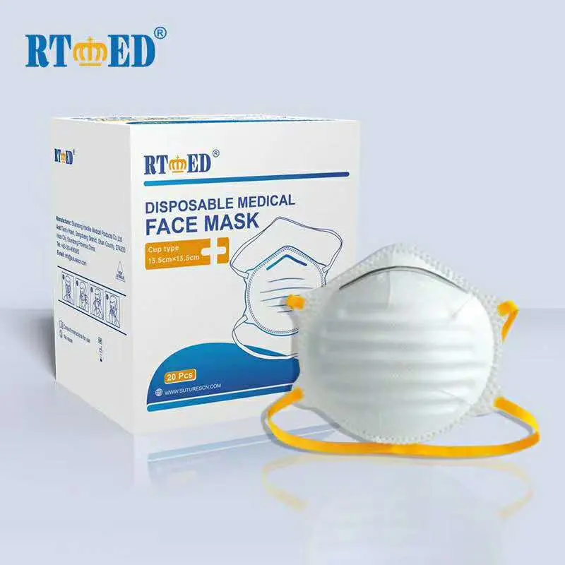 Type de gobelet médical masque de LoopMedical jetable 4-Ply Head