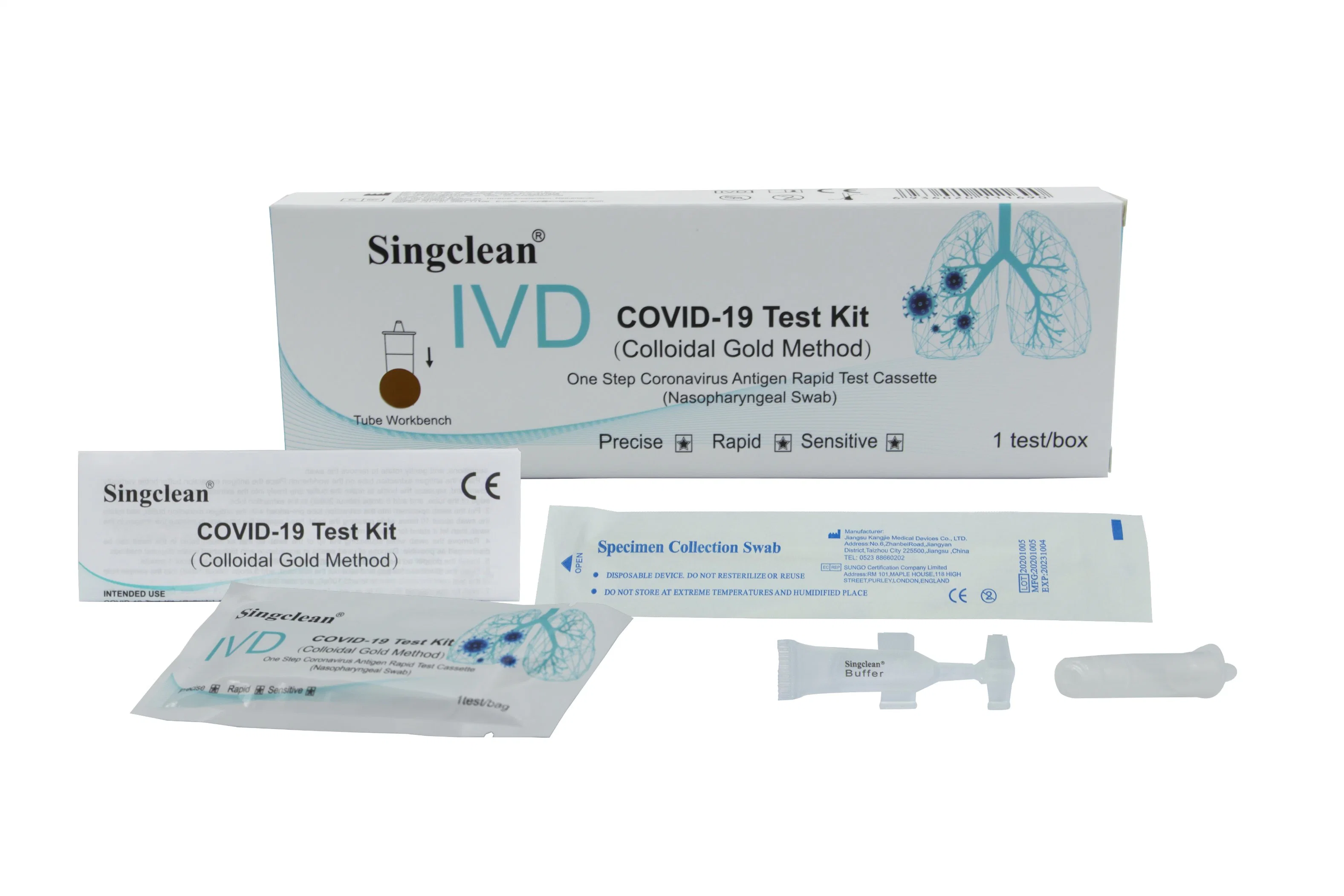 Singclean AG Swab Test Kit Ab Antibody Detection Blood