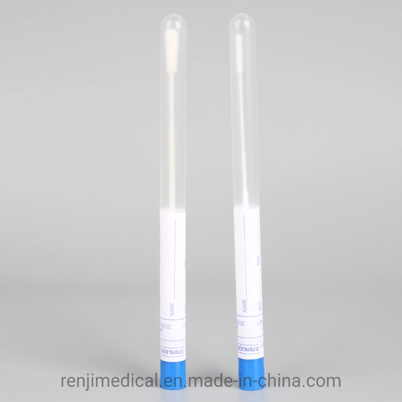 Isqueiros de suprimentos médicos vírus clínica de Teste de Amostragem de algodão Stick Garganta DNA de saliva/ARN Swab Flocados Coleta de amostra de kit