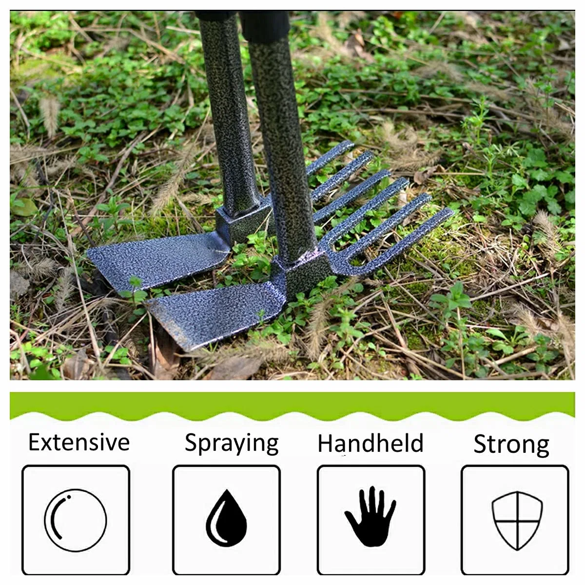 Factory Outlet Hand Digger Hoe Combo Non-Slip Handle Anti-Rust Head Gardening Tool