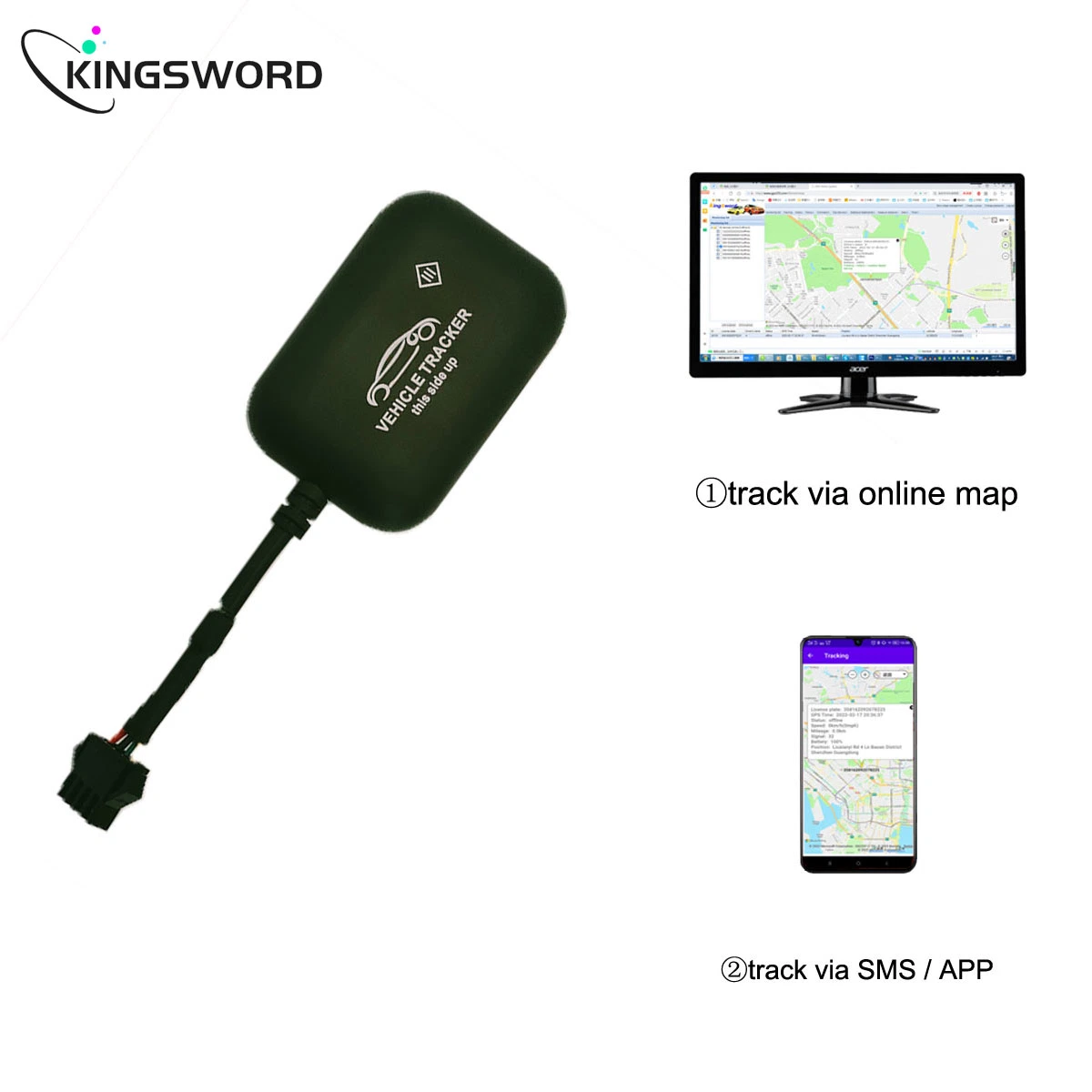2g véhicule GPS Tracker Couper carburant surveillance vocale moto Système d'alarme pour plusieurs véhicules