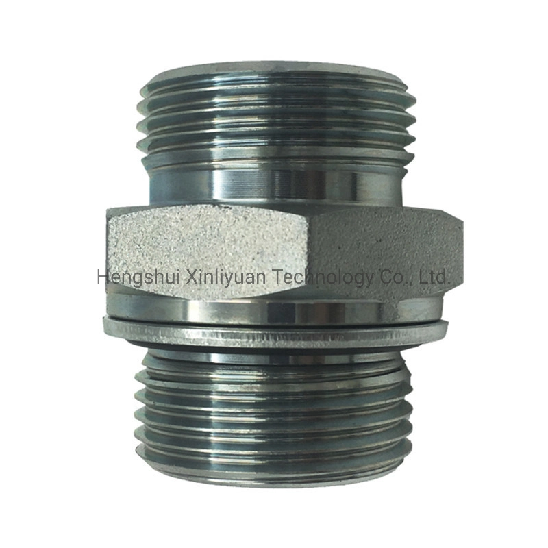 Double Hexagonal Female Hydraulic Fitting and Steel Hose Adaptor