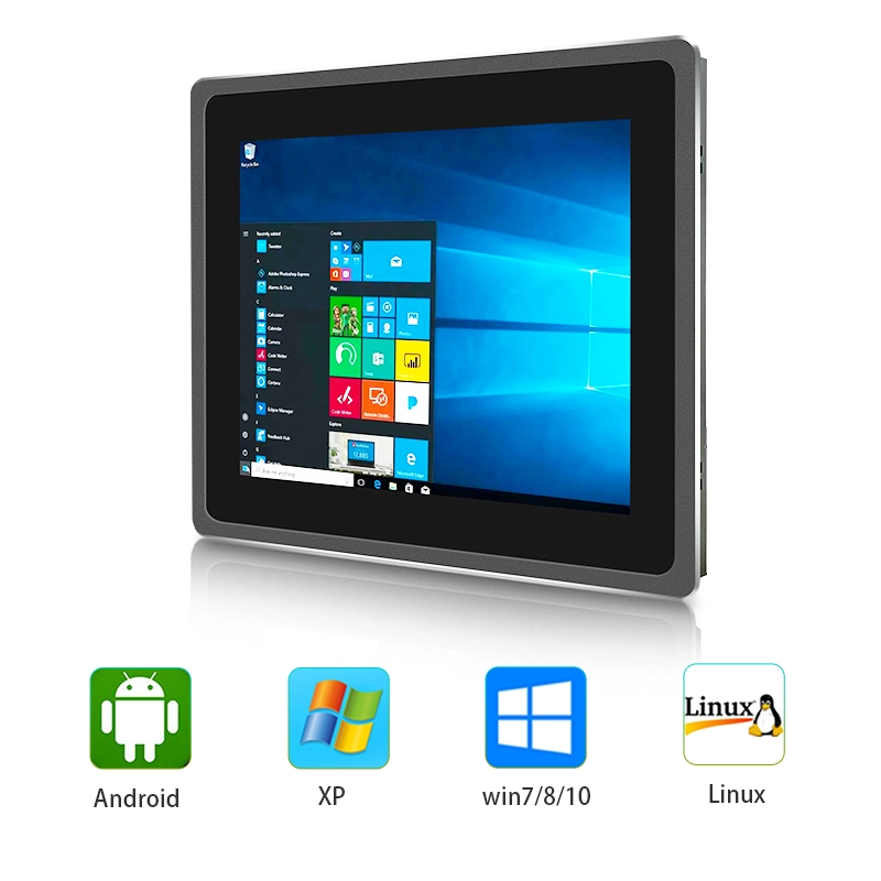 Preisgünstiger Industrie-PC 12 Zoll J1900 Intel Core i3 i5 i7 Android 10 Punkt Touchscreen lüfterloser Mini-PC x86 All-in-One-PC Desktop-Computer für industrielle Monitore