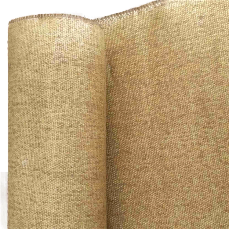 China Supplier Golden Color High Temperature Resistance Vermiculite Coated E-Glass Fiberglass Fabric Vermiculite Coated Fabric