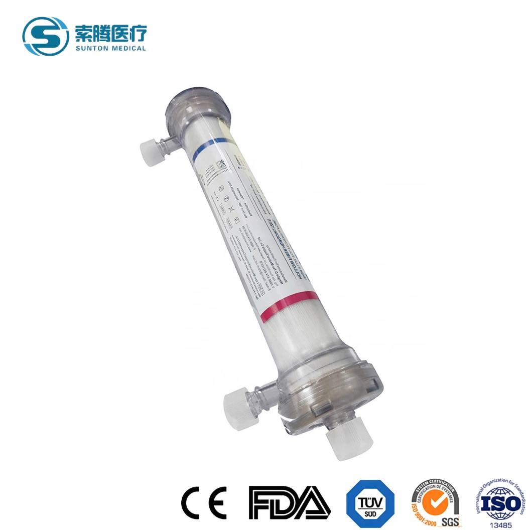 Alta/Baja Sunton Flux Flux Hemodialyzer dializadores China CE Certificado ISO Hemodialyzer dializador grado quirúrgico de los fabricantes de alto flujo Hemodialyzer dializador