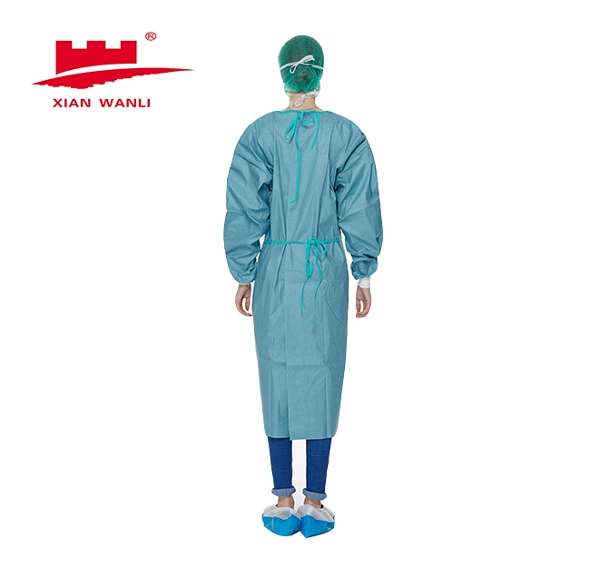 Hospital Non Woven Protective Clothing Worker Uniform Ultrasonic Welding Sterile Medical Disposable Surgical Isolation Gown