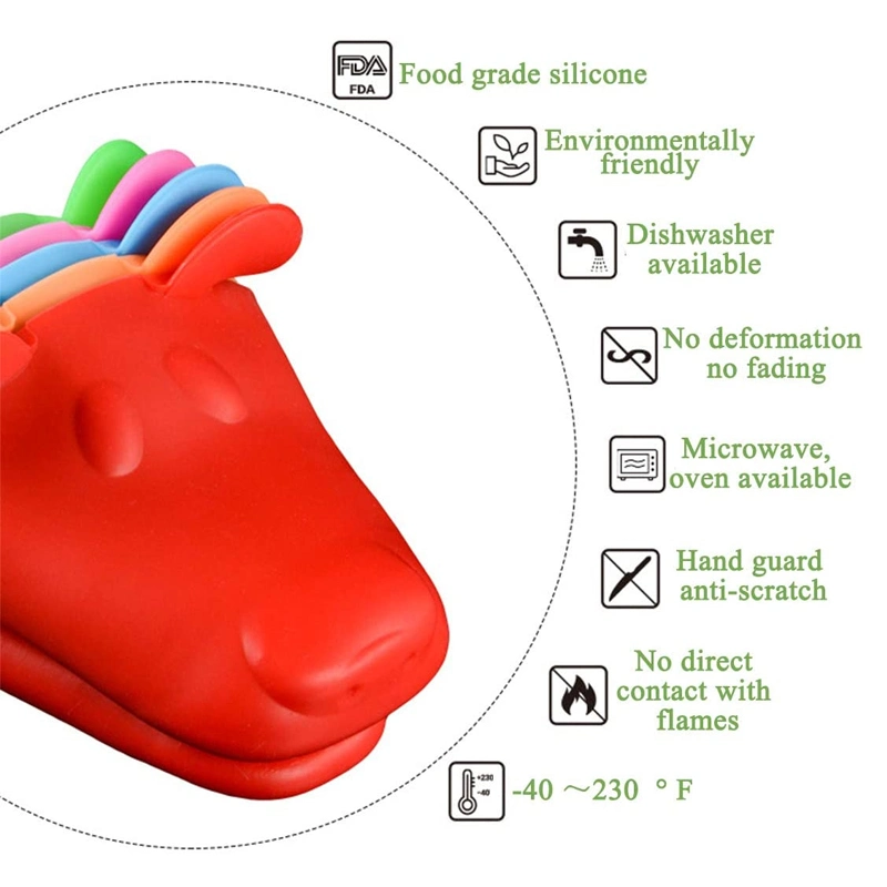 Mini-luvas de forno de luvas resistentes ao calor de Silicone sem BPA luvas de esmagamento de cozimento para cozinha