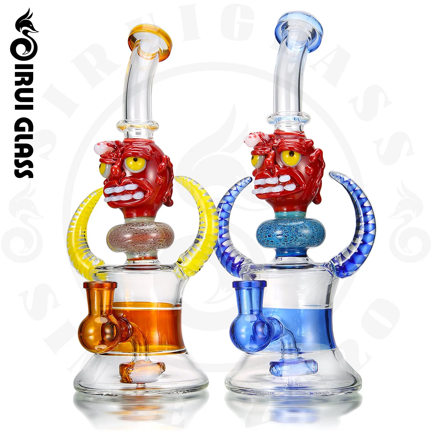 Sirui 11.2 Inches Glass Smoking Water Pipe Water Glass Pipe for Hookah Shisha Pipe Straight Tube Recycler Pipe Glass Water Pipe