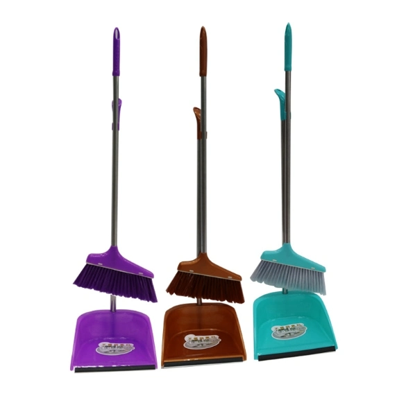 Dreifarbiges Reinigungsset Sweep Besen Dustpan Reinigungsset Haushaltsartikel