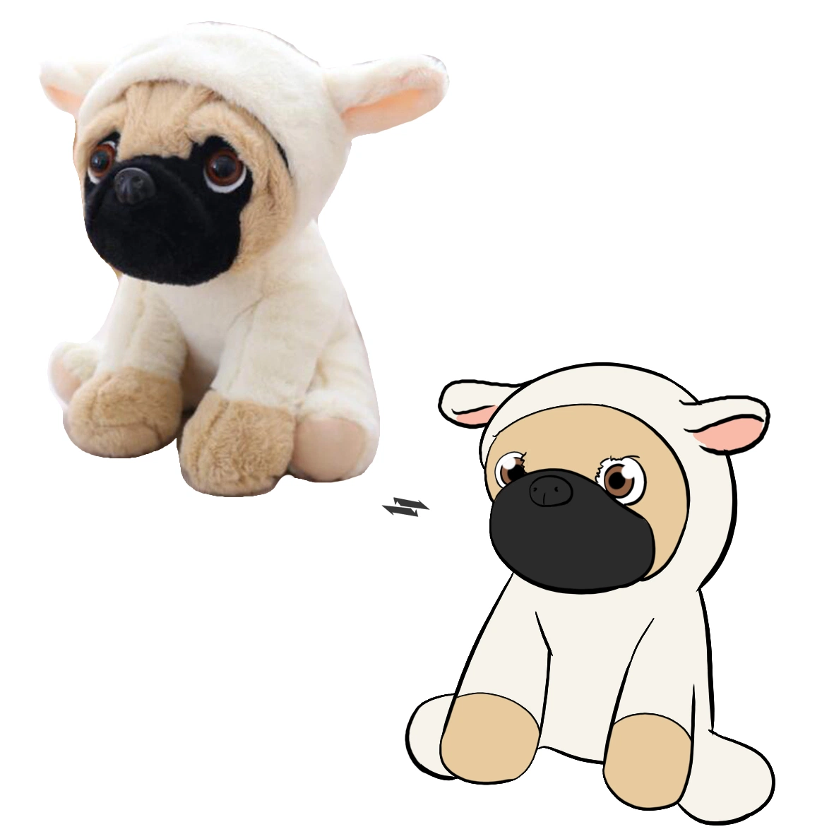 Fabricants qui vendent des jouets en peluche Animal mignon chiot dernière conception chiot mignon Fashion jouets décoratifs