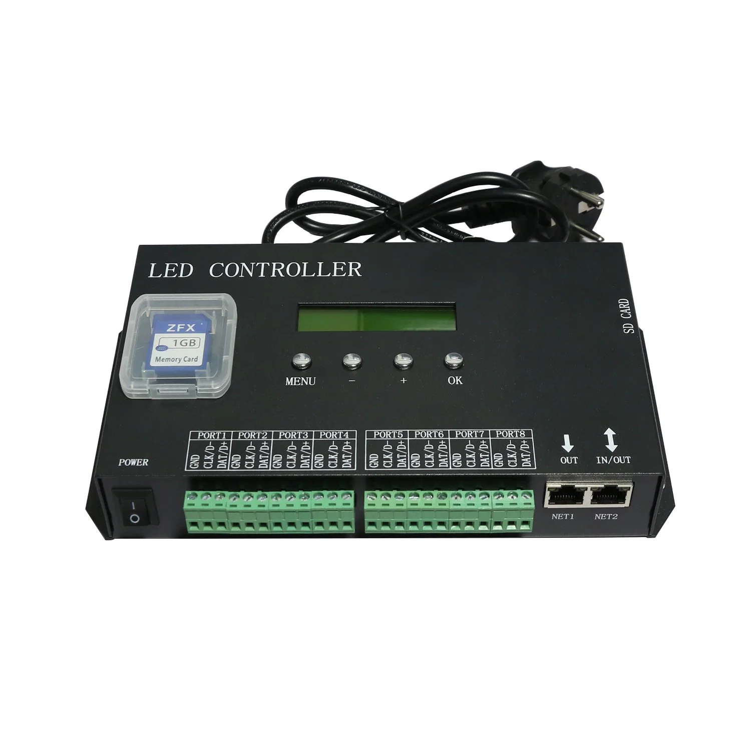 Pixel-LED-Controller-Unterstützung Madrix Artnet Jinx WS2812 RGB-LED Strip SPI H807SA LED-Controller arbeiten mit DMX512 Konsole