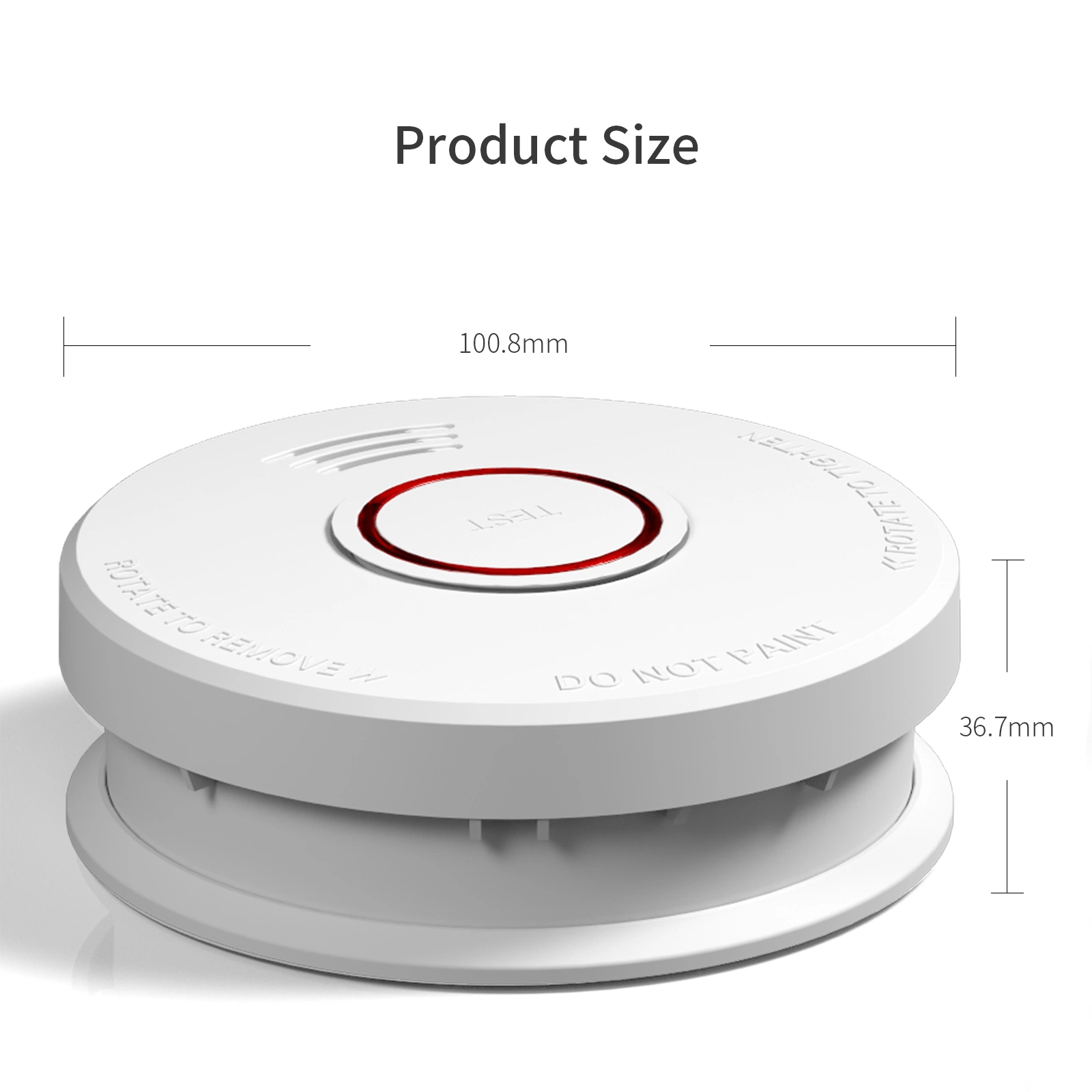 BSI CE UKCA EN14604 alarma de humo Venta en caliente Detector de humo Alarma de incendio con batería reemplazable