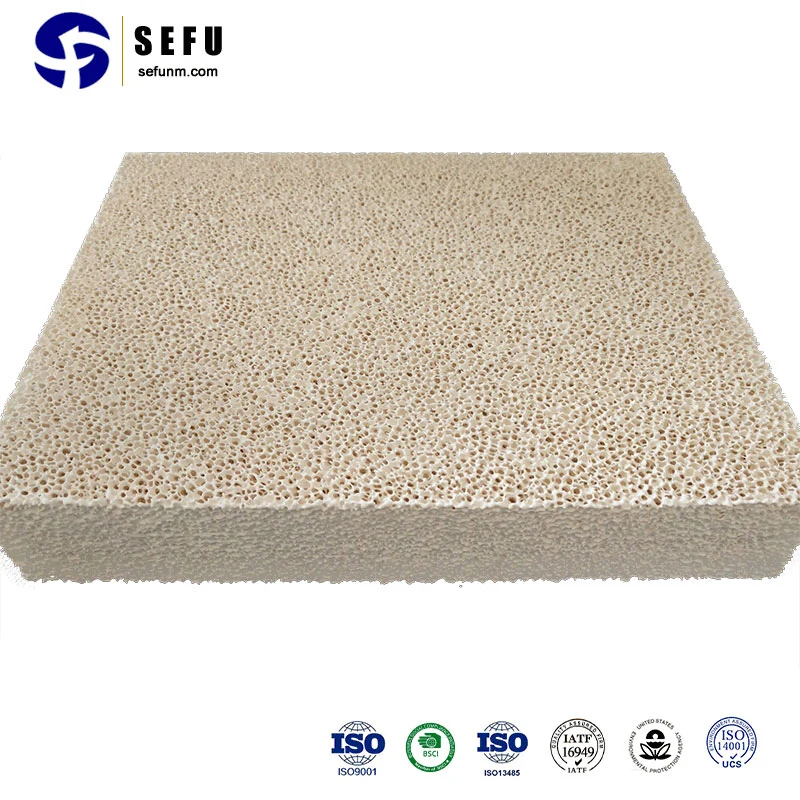 Sefu China Ceramic Plate Factory for Molten Steel Filtration Zirconia Ceramic Foam Filter Filter