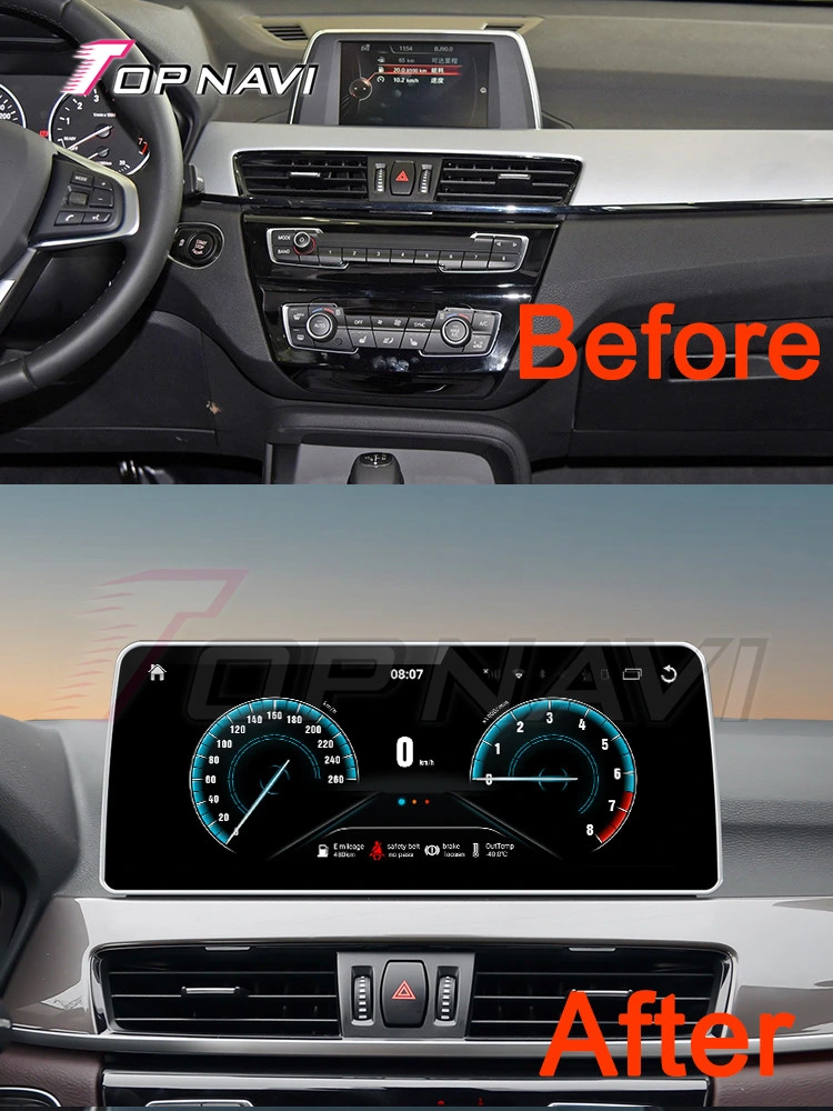 12.3 pouces Android 10 lien miroir de l'autoradio pour BMW X1 2013 2014 2015 Carplay Autoradio stéréo sans fil de la navigation GPS