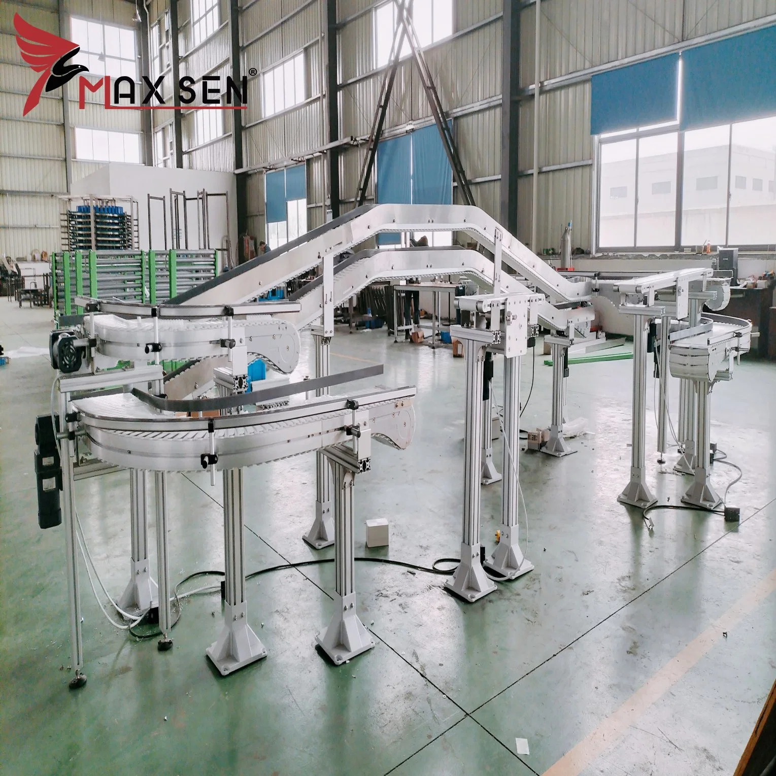 POM Plastic Flexible Chain Conveyor Flex Linked System with White Color for Medicine Industry