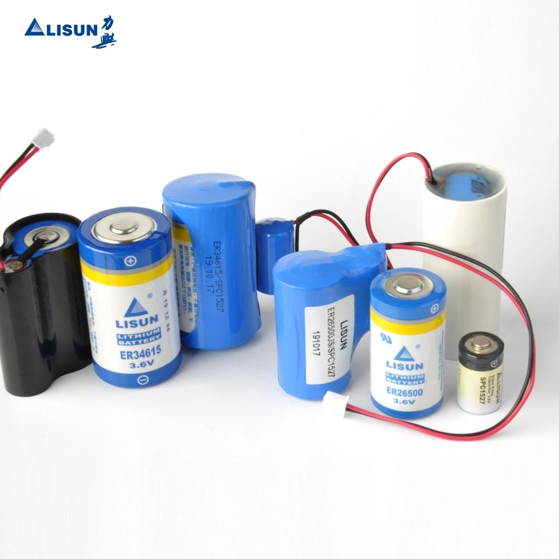 Alta voltagem 3,6V ER34615 tamanho D 19000mAh Li-Socl Lisun2 Não recarregável Bateria cilíndrico de alimentação do detector do Veículo