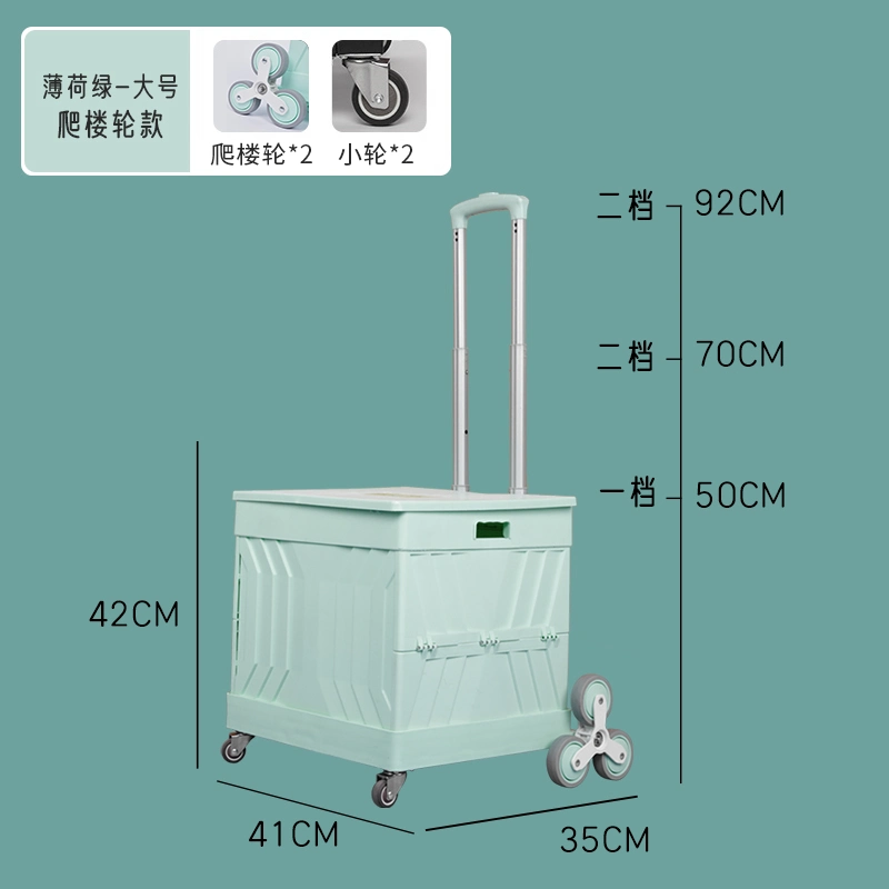 La Chine nouvelle conception de véhicules à roues chariot en plastique de pliage pour les épiceries Fabricant de chariots de courses