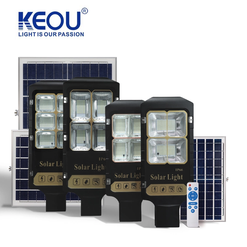 Keou Garden Light 100W 200W 250W 300W IP65 Waterproof Remote Control LED Solar Street Light