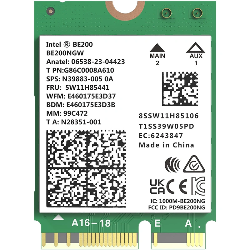 Comfast CF-Be200-M 8774Mbps Intel Be200ngw Bt5.4 Pcie-M Notebook Wireless Adapter M. 2 WiFi7 Module Adapter Board WiFi Bluetooth