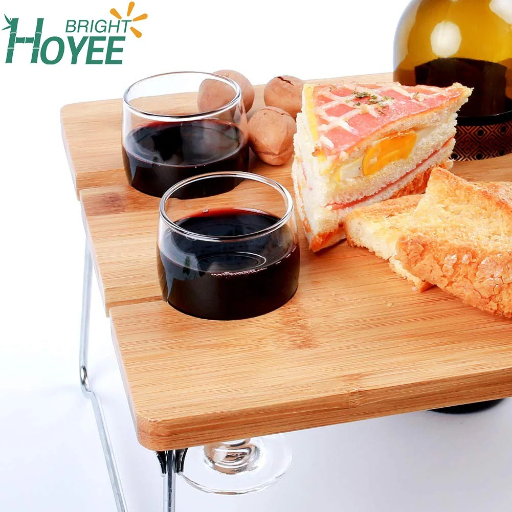 Vinho Dobrável e portátil e snack-mesa para piquenique na praia exterior Park ou Piscina cama para 4 Posições