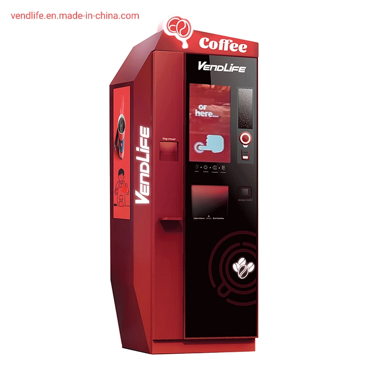 Máquina de Venda Directa de Café Ecrã Táctil Máquina de Venda Directa (Máquina de Venda Directa) totalmente automática Exterior Maquina Expenddedora máquinas de venda de café para máquinas de venda automática de café