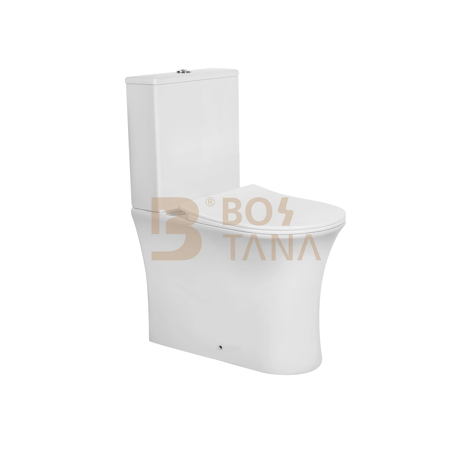 Sanitary Wares European Bathroom Wc Dual Flush Rimless Two Piece Toilets