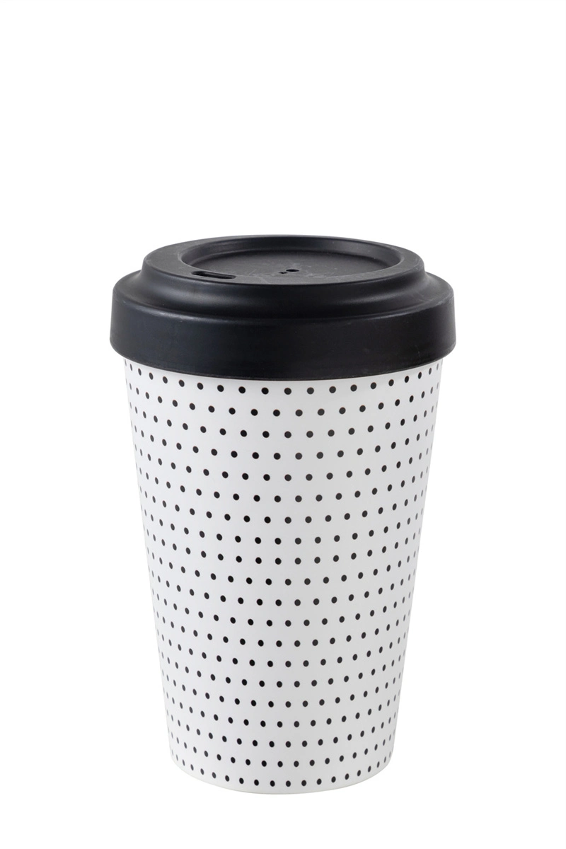 Caneca de café de chá PLA de 100% Natural, reutilizável e sustentável Viagem Mug tirar Café Cup no Melamine nenhum plástico