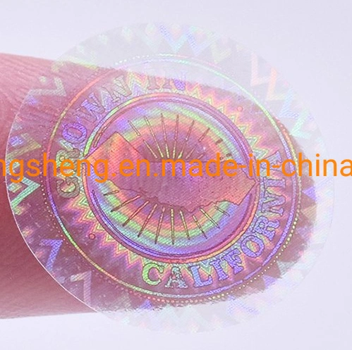 High quality/High cost performance Custom Security Transparent Hologram Film Sticker