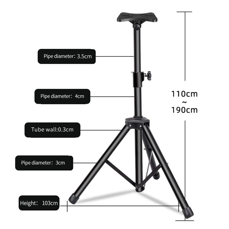 High quality/High cost performance  OEM Flexible Portable Metal Floor Stand Amplifier Tripod Stand Speaker