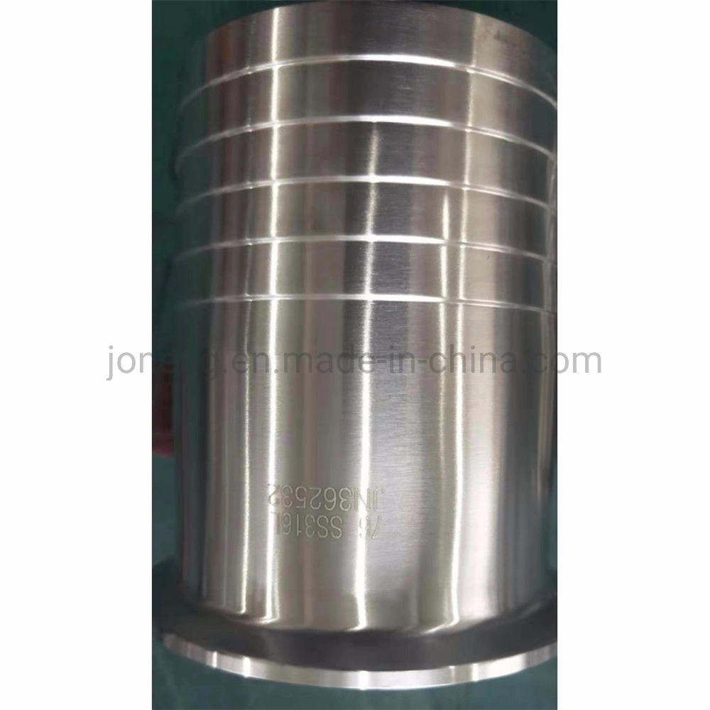 Joneng Stainless Steel Sanitary 14mphr Triclover Hose Barb Pipe Joint (JN-FL 4002)