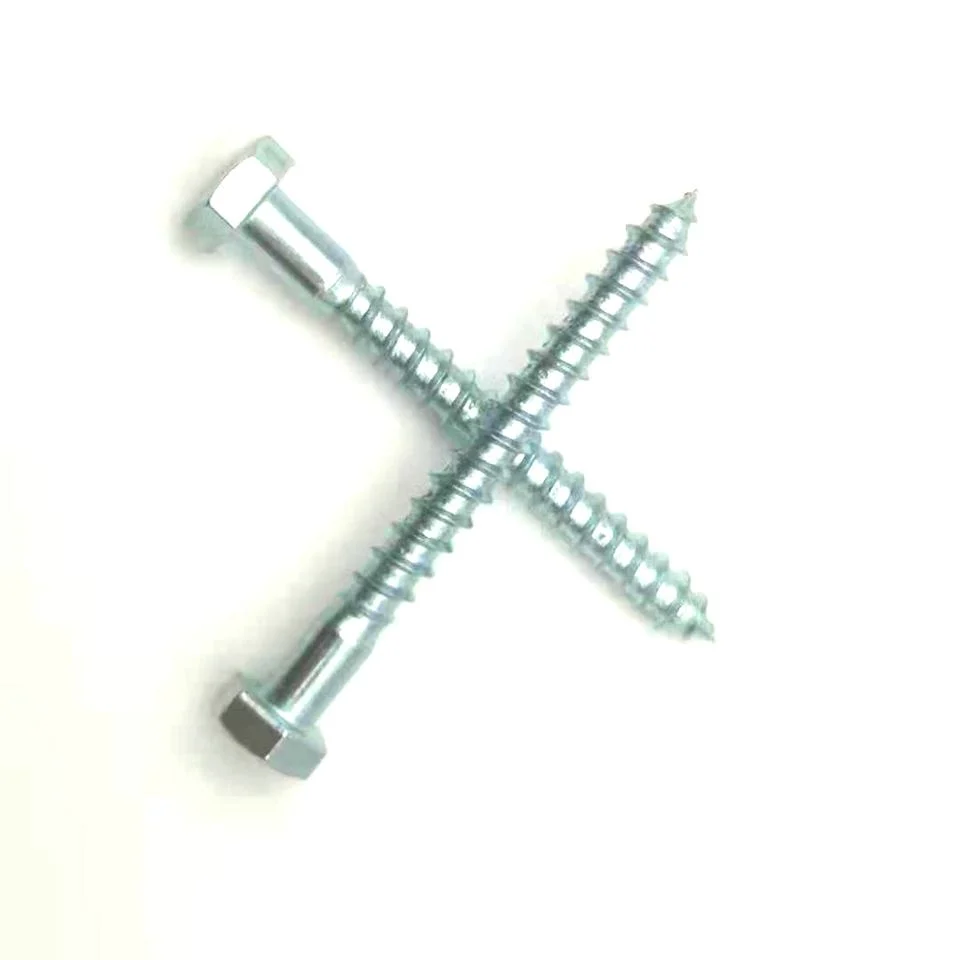 DIN571 Metric Hex Lag Head Wood Screws for Wooden Construction Coache Screw