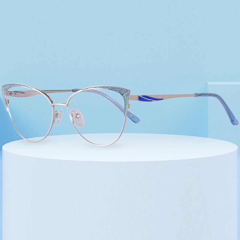 Fashion High Quality Cat-Eyed Metal Optical Frame with 5 Colors