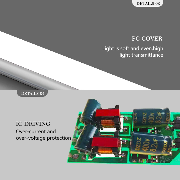 Avec dispositif intégré AC85-25v 3ans de garantie de 4 pieds de 18W T5 LED Barres d'éclairage